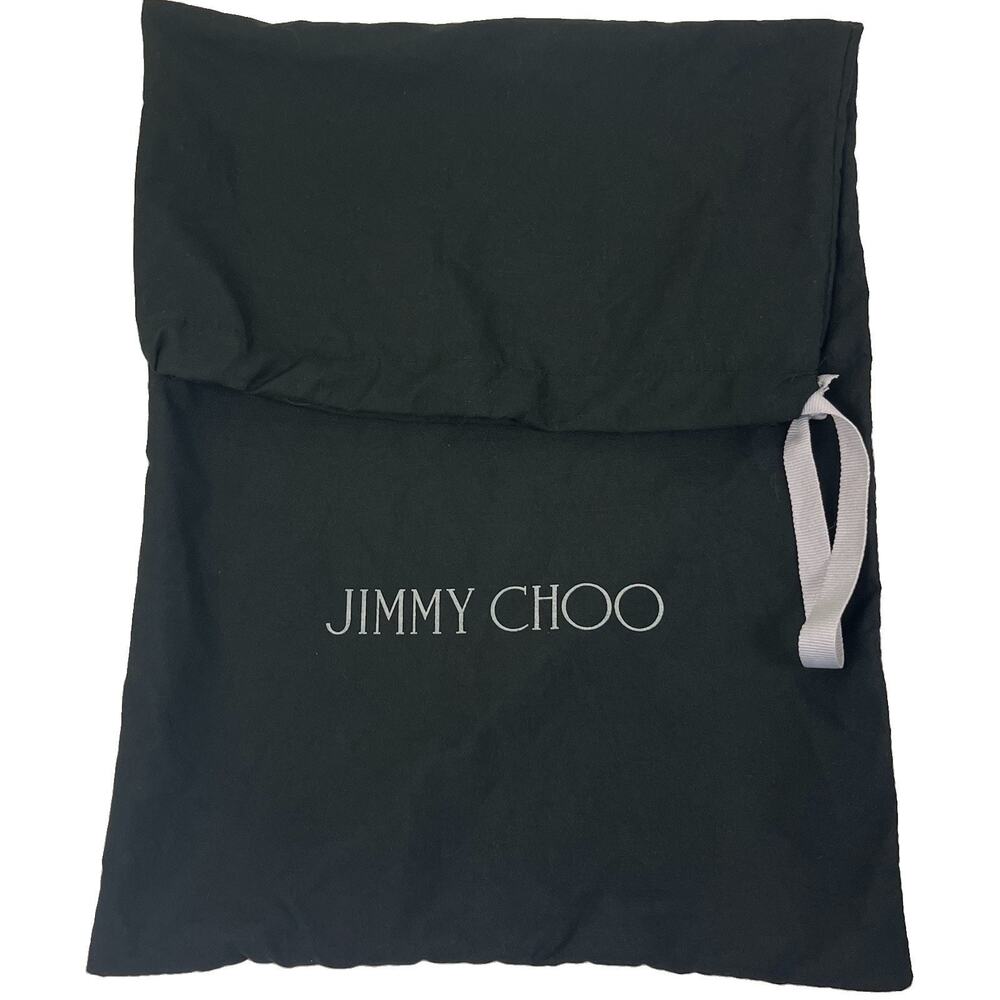 Jimmy Choo Black Drawstring Shoe Dust Bag Storage Travel Pouch